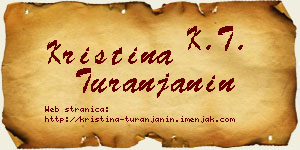 Kristina Turanjanin vizit kartica